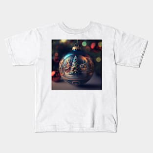 Christmas Ornament, Antique, Christmas Scene Kids T-Shirt